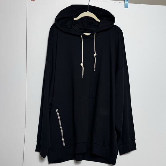 Xersion 3XL Big & Tall French Terry Hoodie Black Depth Soft Touch NWT Streetwear - Picture 3 of 15